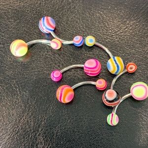 105 various belly button rings